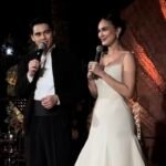 Busana Resepsi Elegan Luna Maya dan Maxime Bouttier