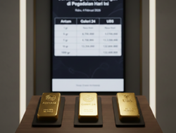 Daftar Harga Emas Batangan di Pegadaian Hari Ini: Antam, Galeri 24, dan UBS
